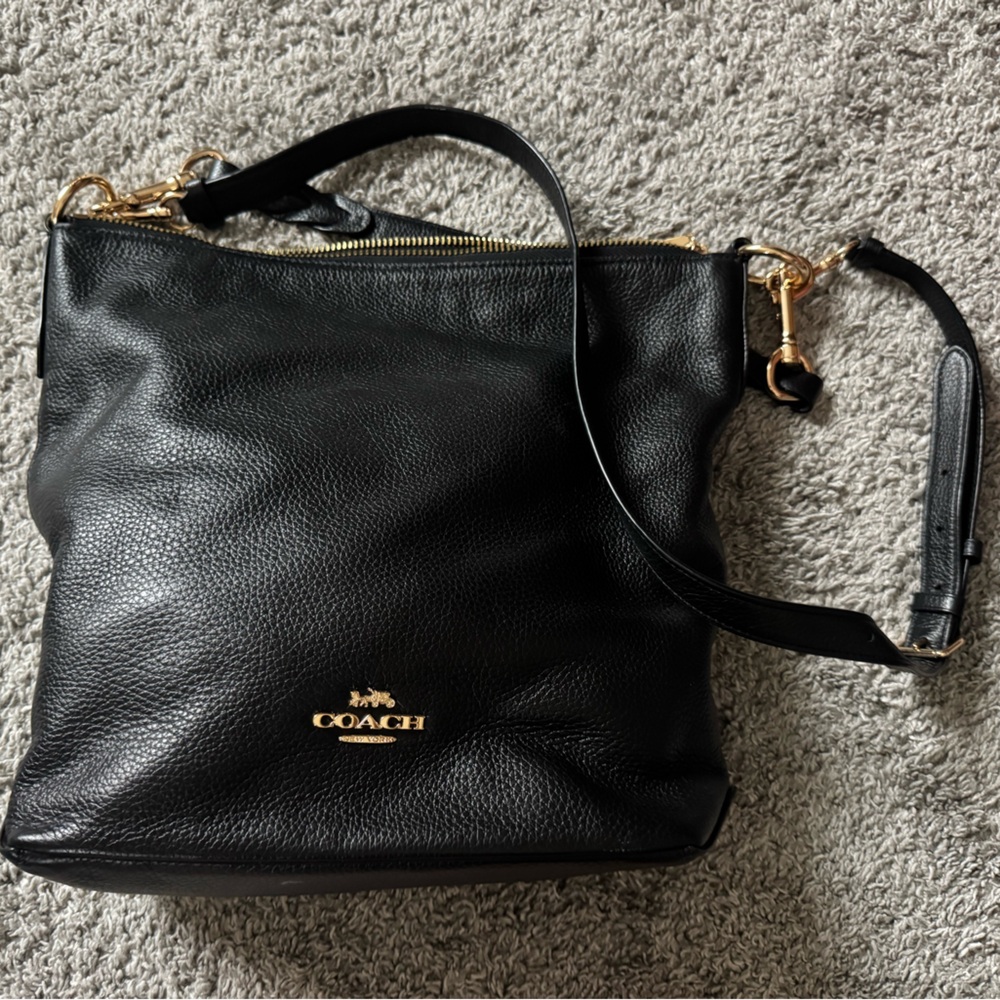 Coach Black Leather Crossbody Bag